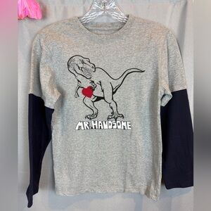 Gymboree T-Rex Mr. Handsome Long Sleeve Graphic T- Size 8